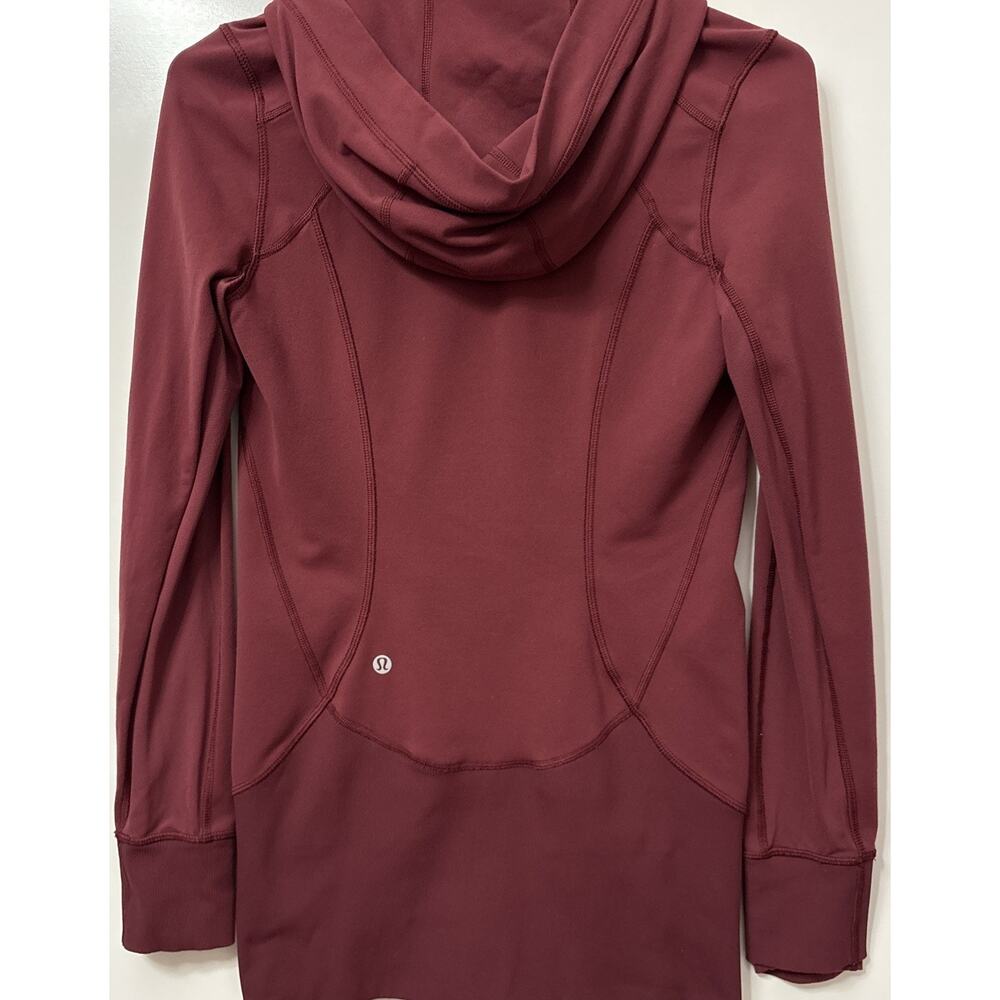 LULULEMON - Daily Practice Jacket Hooded In Wine Berry, Size 4 - Picture 7 of 9
